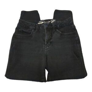 Seven7 Denim Black Jeans High Rise Skinny Crop Slim Fit Denim Size 6 EUC #6722
